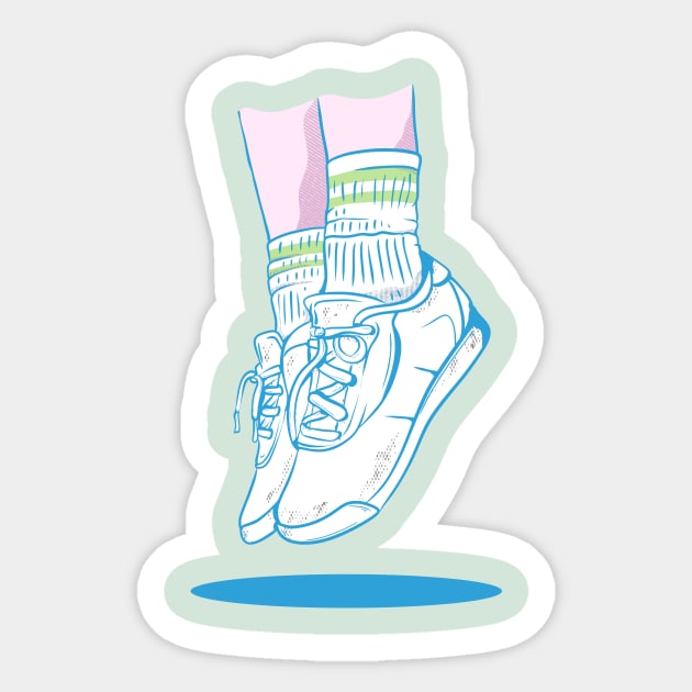 Chrissy stranger things WHITE SHOES Sticker by LICENSEDLEGIT